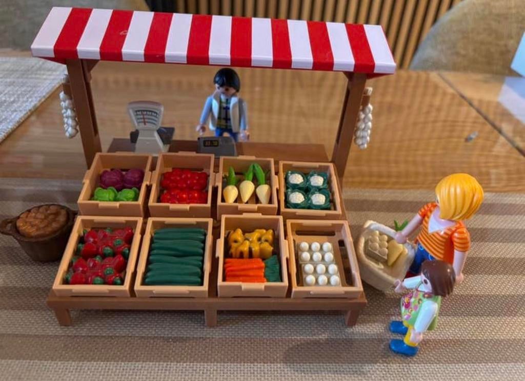Étal de marché Playmobil avec accessoires, Enlèvement, Comme neuf