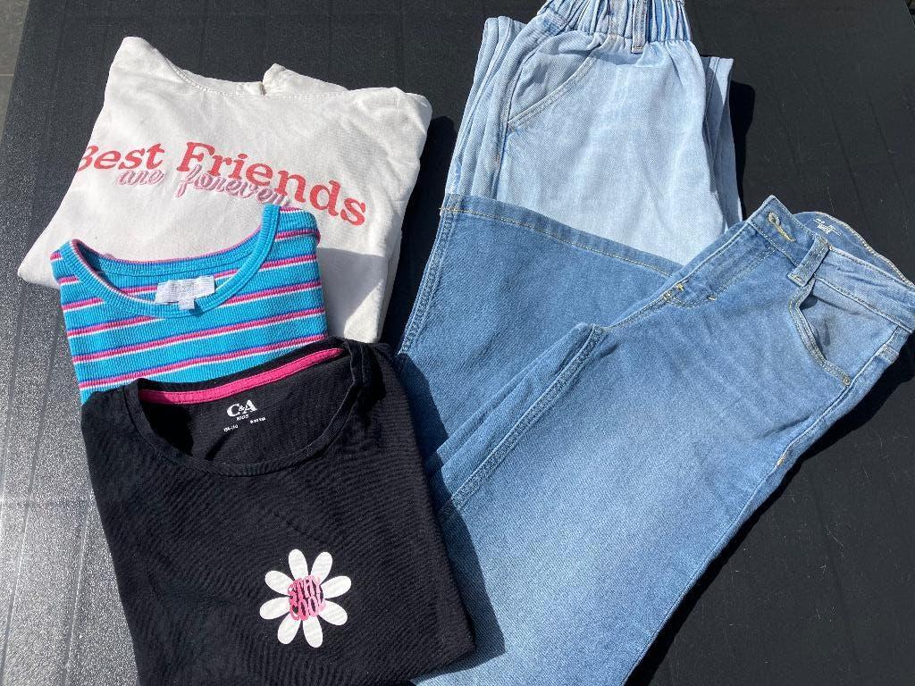 Meisjeskledij 134, Kinderen en Baby's, Kinderkleding | Maat 134, Gebruikt, Meisje, Ophalen of Verzenden, Setje