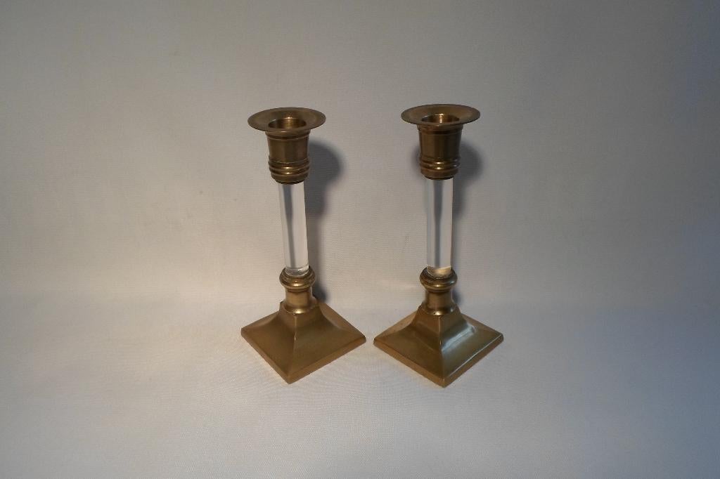 Chandeliers en plexiglas en laiton, Enlèvement, Cuivre ou Bronze