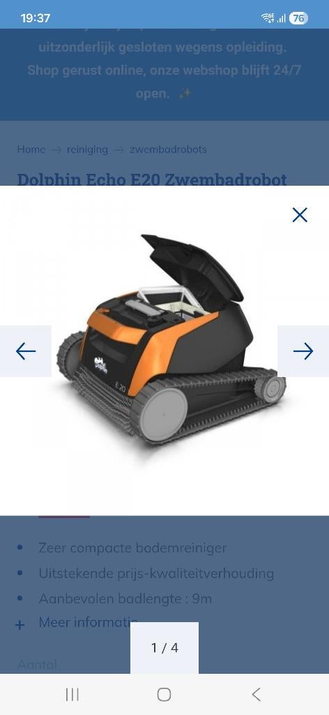 Dolphin e20 zwembadrobot nieuw, Enlèvement ou Envoi, Neuf, Agent de nettoyage