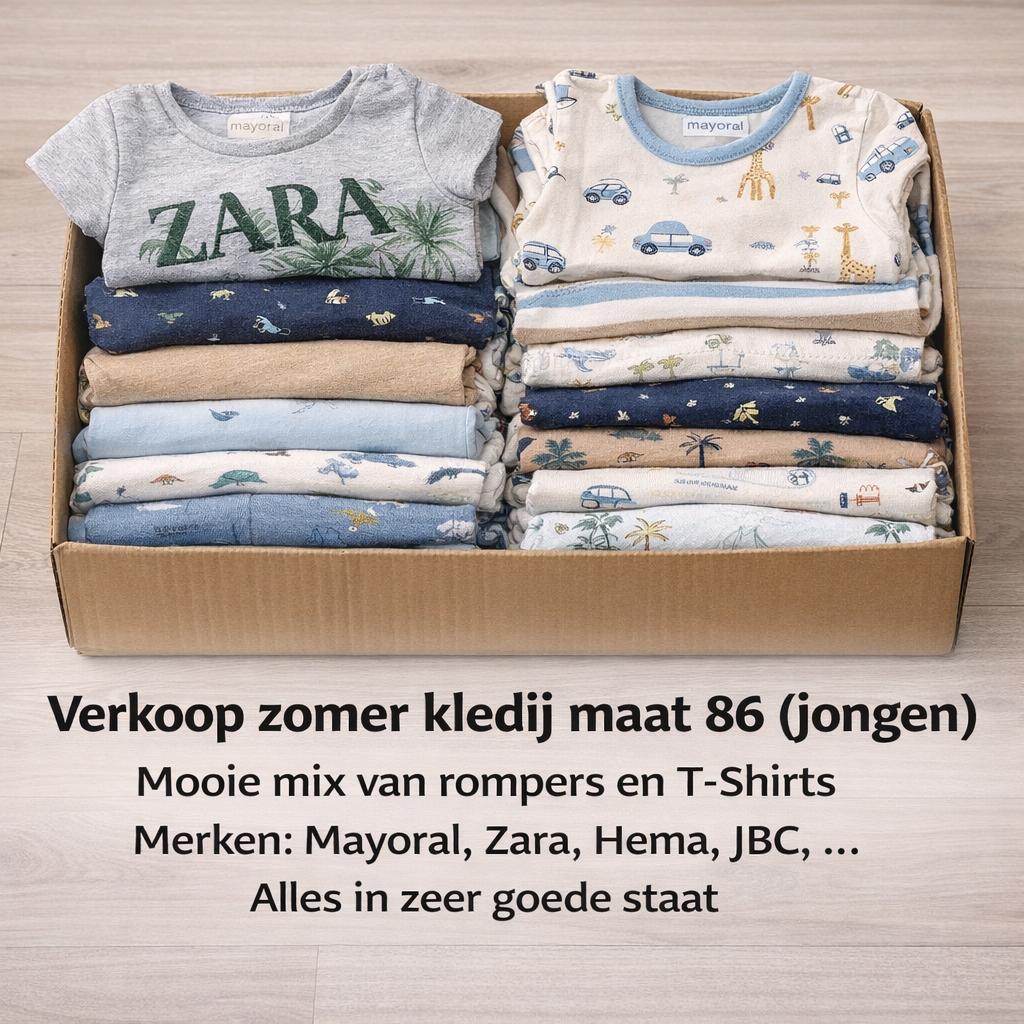 Lot zomerkledij jongens maat 86, Enlèvement, Taille 86