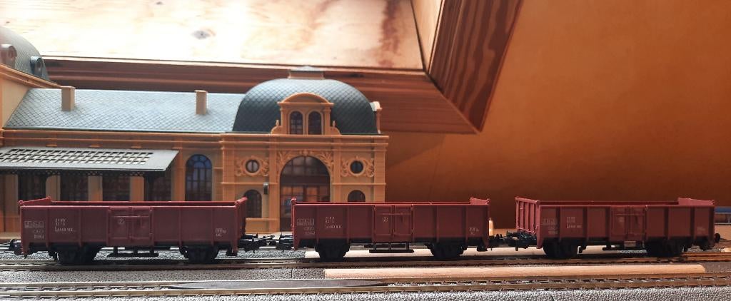 Lima 303171 Drie DC H0-kiepwagens, Gebruikt, Gelijkstroom, Wagon, Ophalen of Verzenden