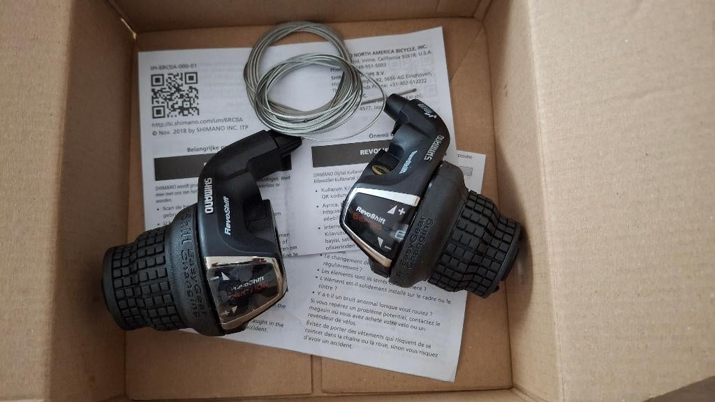 NIEUWE set Shimano Tourney draaiversteller/shifter 3L + 6R, Fietsen en Brommers, Fietsonderdelen, Ophalen, Nieuw, Derailleur of Ketting