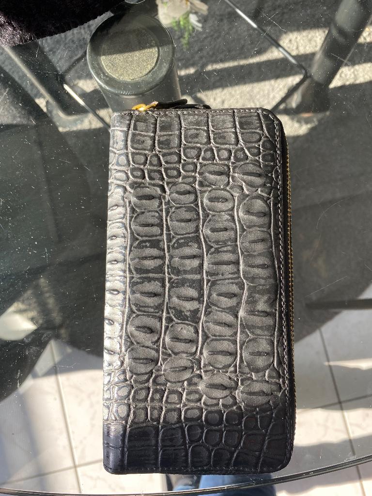 Zwarte dames portemonnee, Enlèvement, Utilisé, Noir, Cuir