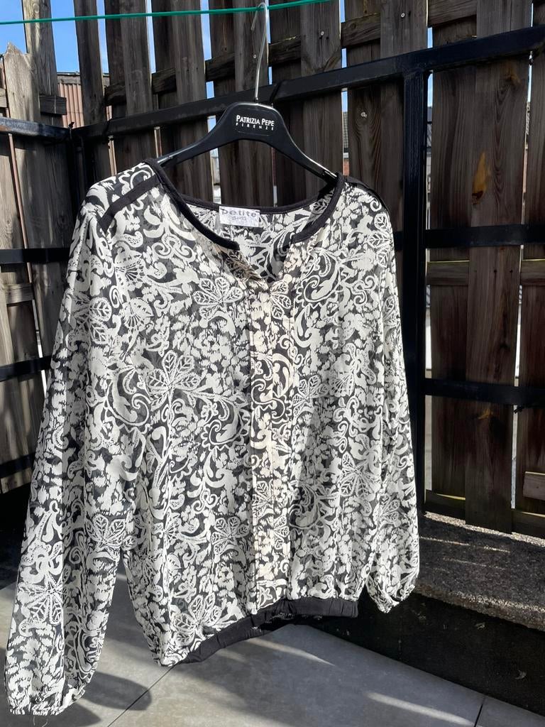 Blouse transparente à motif, Enlèvement ou Envoi, Porté, Taille 36 (S)
