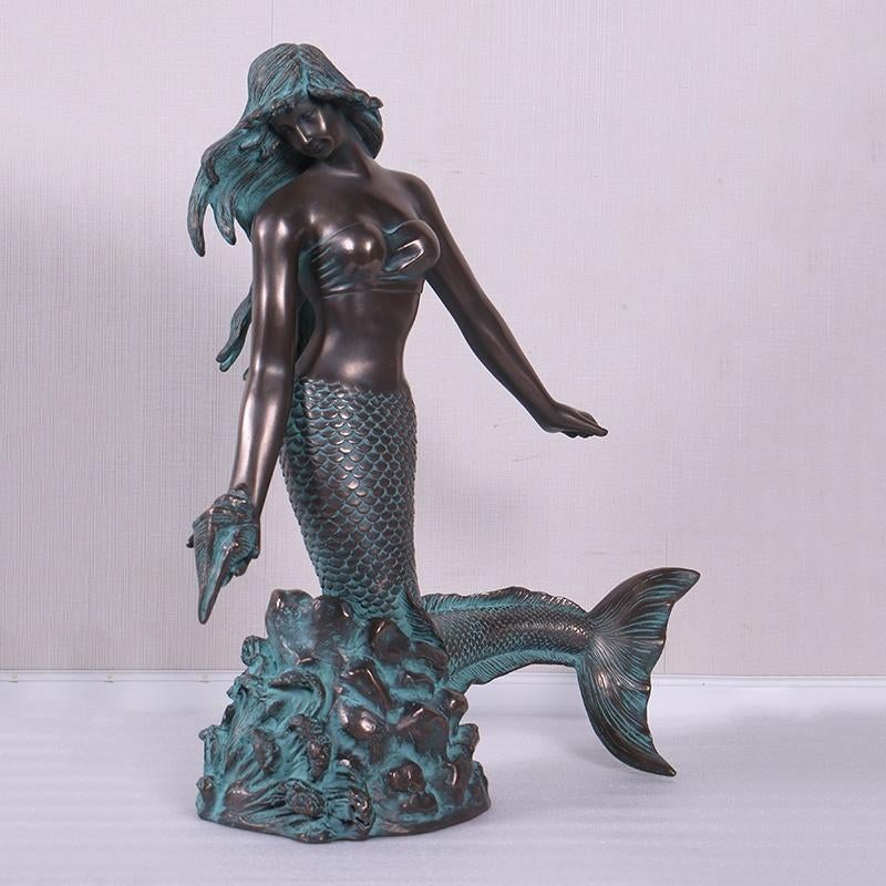 Mermaid with Shell – Sirene – Zeemeermin Hoogte 86 cm, Verzamelen, Ophalen, Nieuw