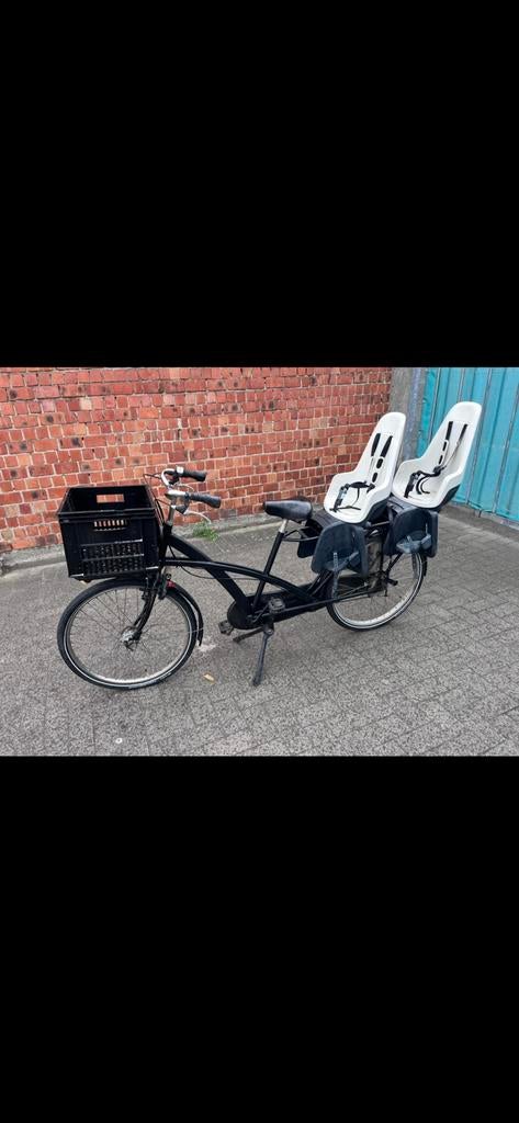Vélo cargo à double vélo à longue queue, Vélos & Vélomoteurs, Vélos | Femmes | Vélos maman, Comme neuf, 2 sièges, Vitesses, Enlèvement