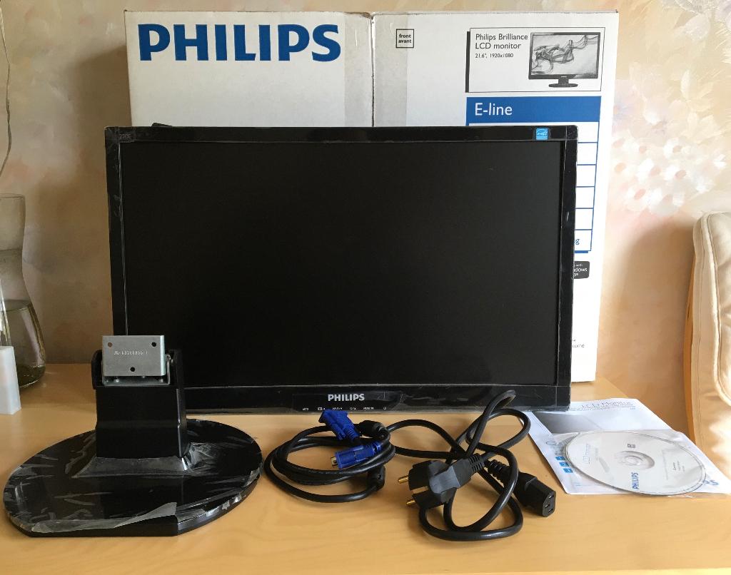 Moniteur LCD Philips 21.6" Full HD 16/9, Informatique & Logiciels, Moniteurs, Comme neuf, VGA, HD, Enlèvement