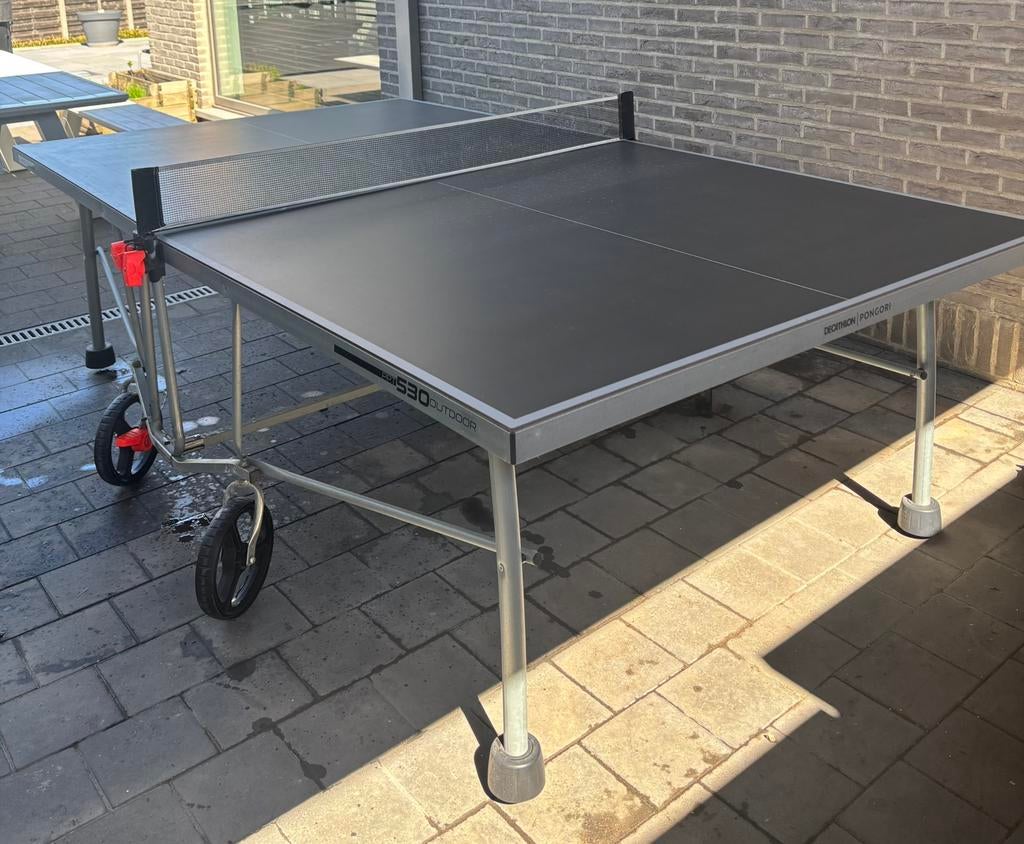 Pingpongtafel Pongori 530 outdoor, Sport en Fitness, Ophalen, Gebruikt, Tafel Outdoor, Verrijdbaar