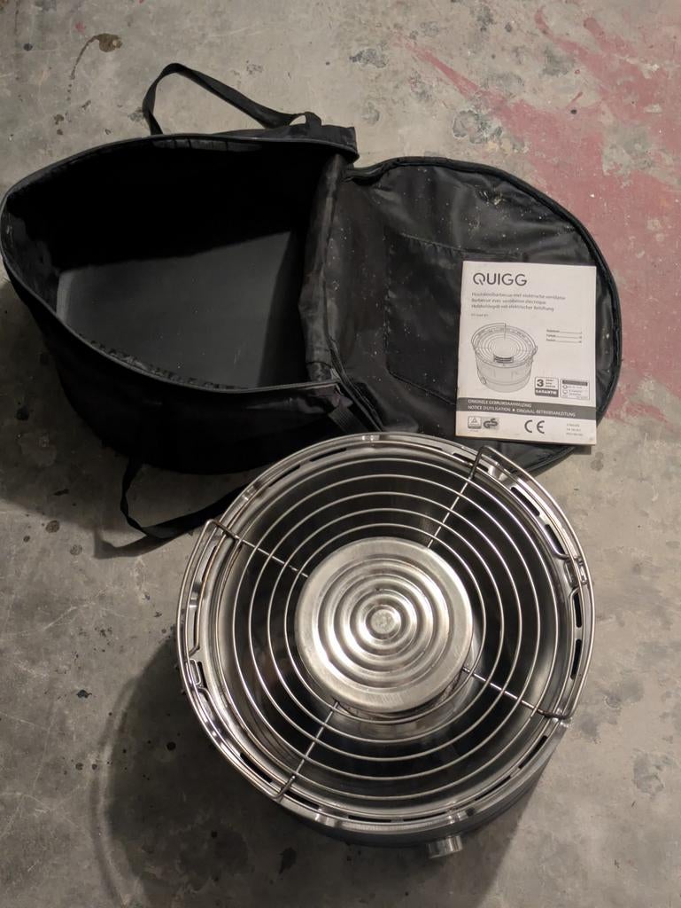 Quigg bbq met ventilatie en draagtas, Ophalen of Verzenden, Gebruikt, QUIGG
