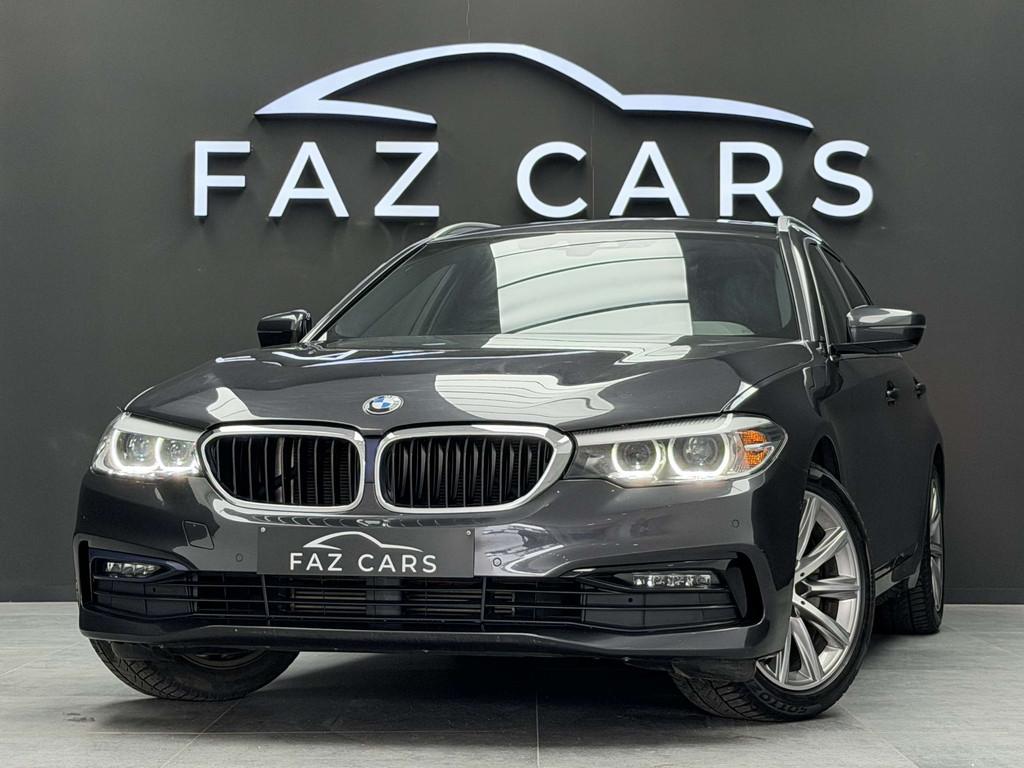 BMW 5 Serie 518 Touring 518 dA * T.PANO + CAMERA + CUIR + GP, Autos, BMW, Cuir, Entreprise, Noir, 5 portes