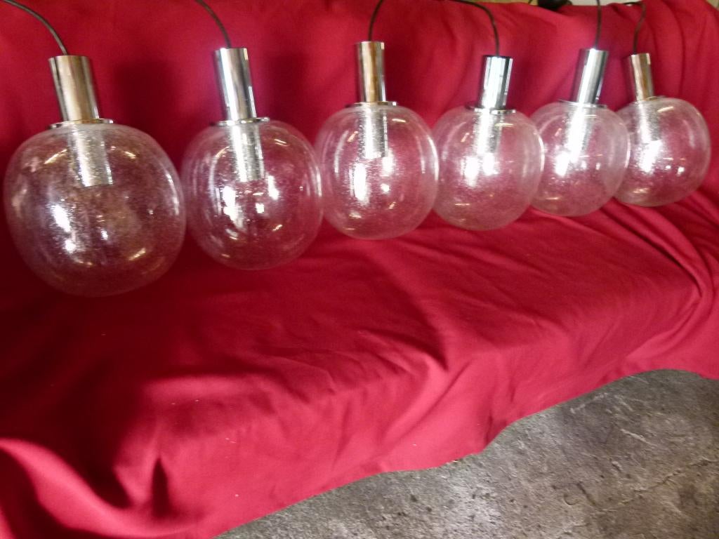 6 x vintage hanglamp Glashütte Limburg P128 stukprijs, Enlèvement, Maison et Meubles