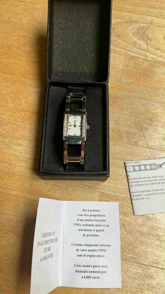 Magnifique montre de femme 2 DIAMANTS! TWO By STELTMAN neuf, Ophalen of Verzenden