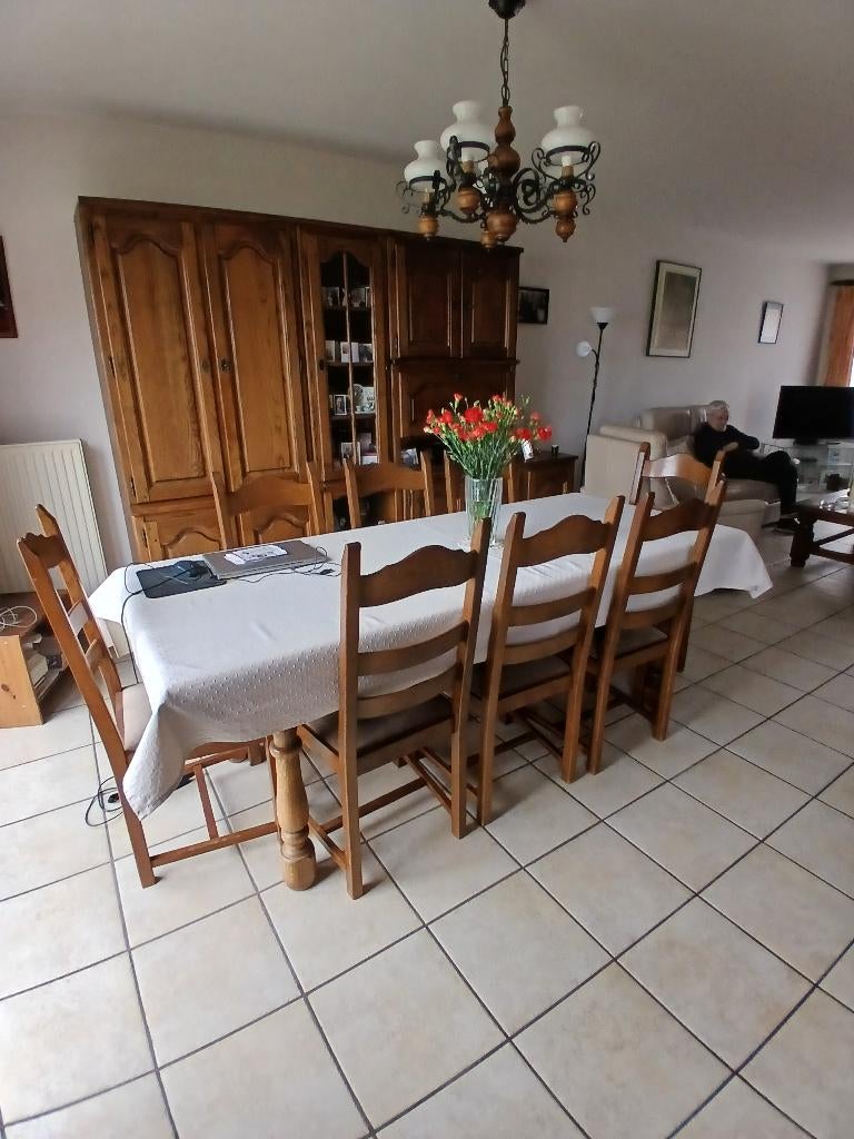 coin repas entièrement en chêne,, Maison & Meubles, Enlèvement, Utilisé