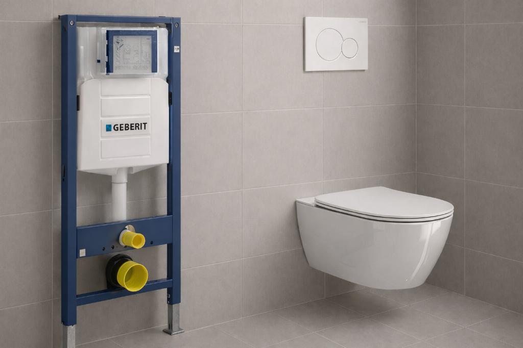 ACTIE !! Geberit up320 + Wc + drukplaat sigma01, Doe-het-zelf en Bouw, Sanitair, Ophalen, Toilet