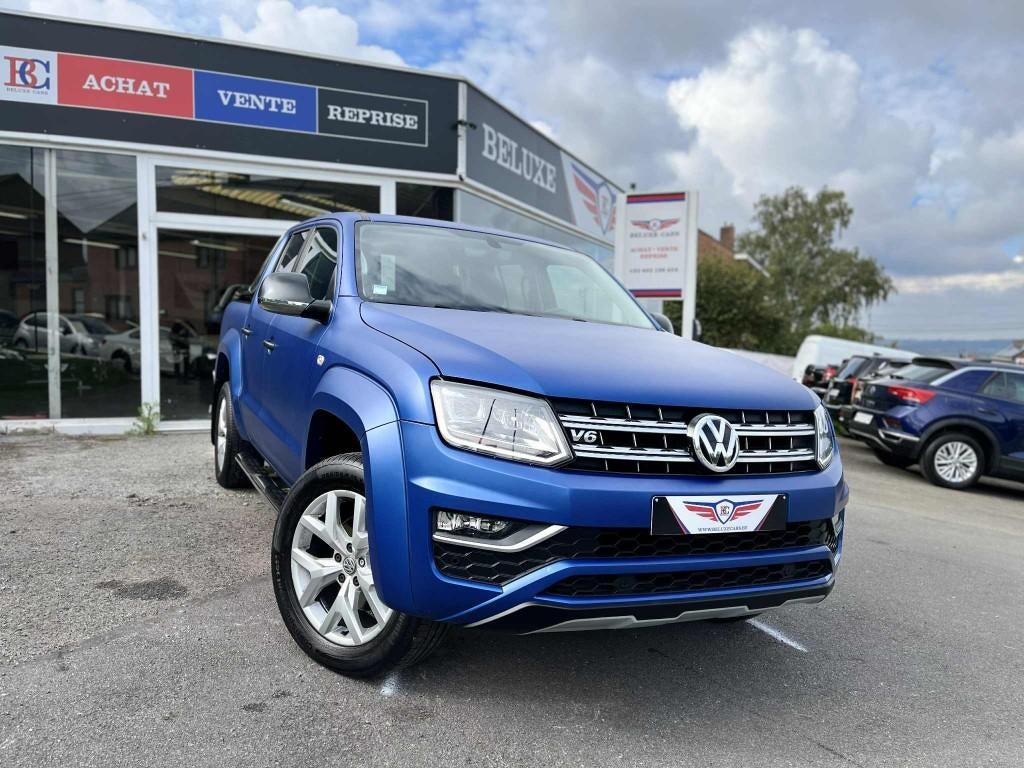 VW Amarok 3.0 V6TDi 258CV*4WD*TVAC-BTW.IN*AUTO*CAM*PDC*REG*J, Auto's, Automaat, Euro 6, Blauw, Leder