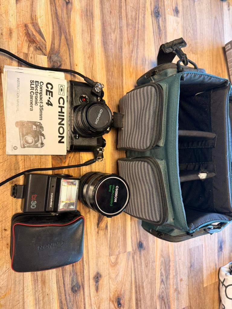 Vintage Chinon CE-4 spiegelreflex camera, Audio, Tv en Foto, Fotocamera's Analoog, Ophalen of Verzenden, Refurbished, Spiegelreflex