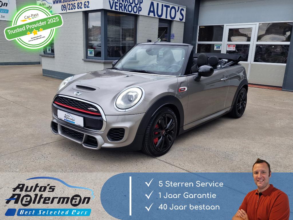 MINI John Cooper Works Cabrio 231PK * LED * HEADUP, Autos, Mini, Cruise Control, Argent ou Gris, Achat, Euro 6