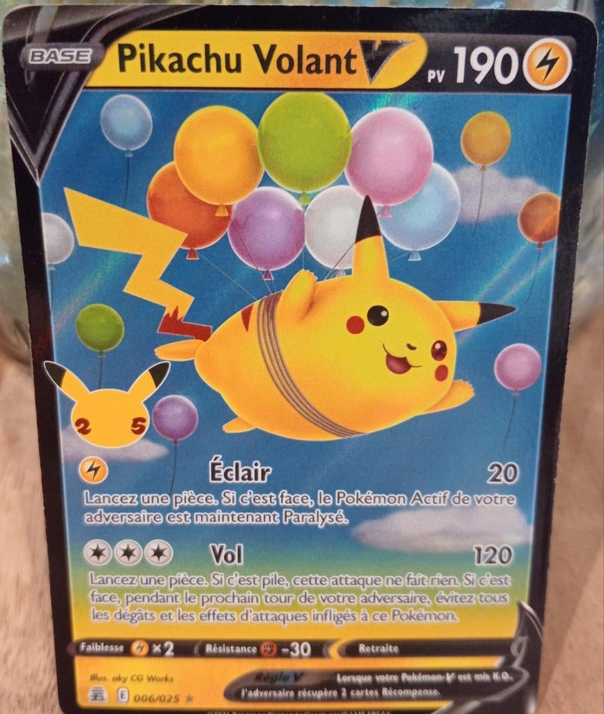 Carte Pokémon Pikachu Volant V 006/025 – État impeccable, Ophalen of Verzenden, Booster
