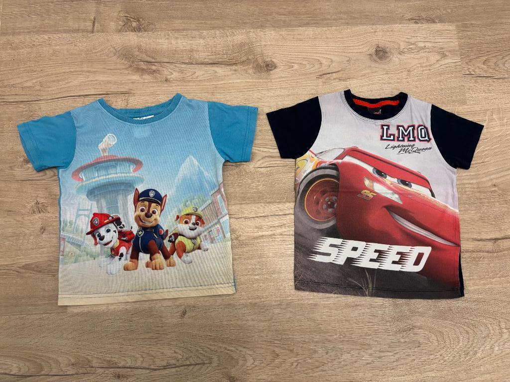 T-shirts korte mouwen jongens maat 104 Paw Patrol, Cars e.a., Kinderen en Baby's, Ophalen of Verzenden, Gebruikt