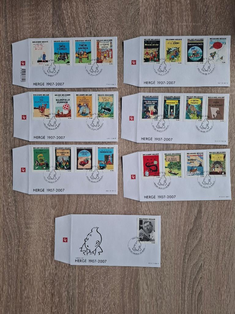 Kuifje - numisbrief - First Day Cover/First Day Sheet (2007), Enlèvement ou Envoi, Tintin
