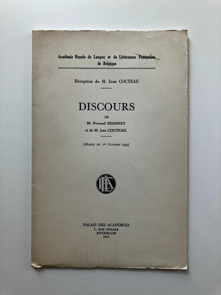 Jean Cocteau - Discours M. F. Desonay M. J. Cocteau, Livres, Littérature, Enlèvement