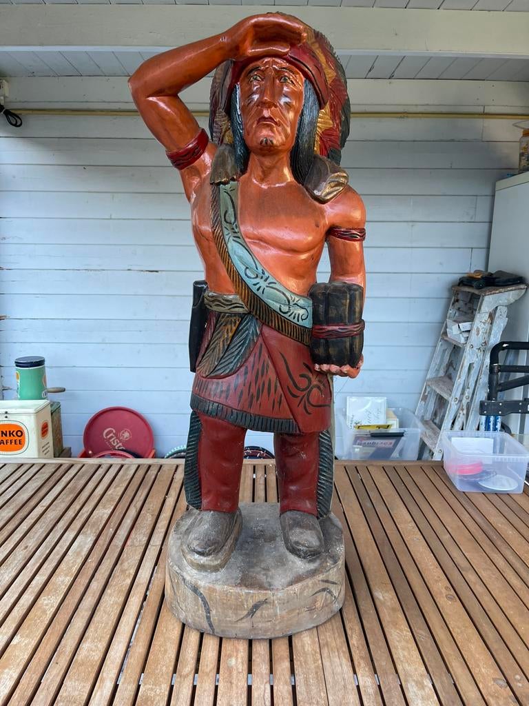 Houten indiaan, Antiek en Kunst, Ophalen