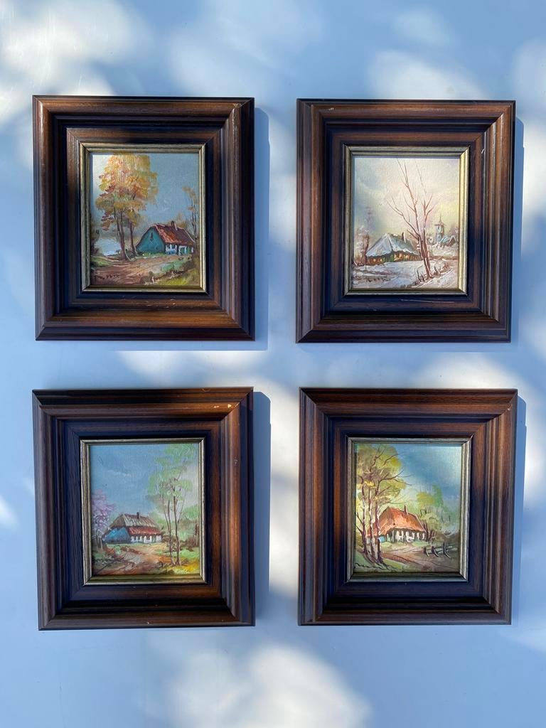 Quatres tableaux - quatres saisons, Antiquités & Art, Enlèvement