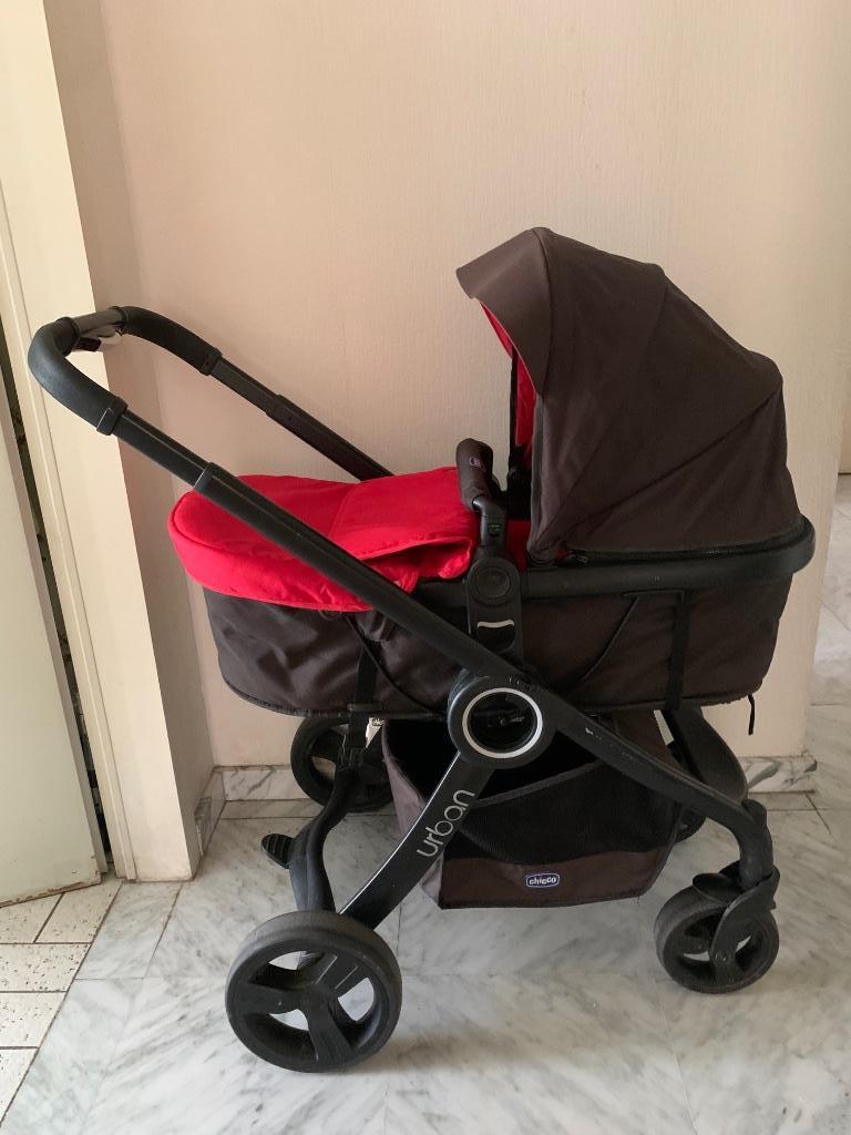 Poussette bébé Chicco Urban complet avec nacelle,accessoires, Enfants & Bébés, Avec siège auto, Comme neuf, Enlèvement, Poussette