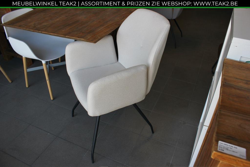 Nieuwe luxe of teak eetkamerstoelen - stoelen bij TEAK2, Huis en Inrichting, Stoelen, Ophalen of Verzenden, Nieuw, Wit, Metaal