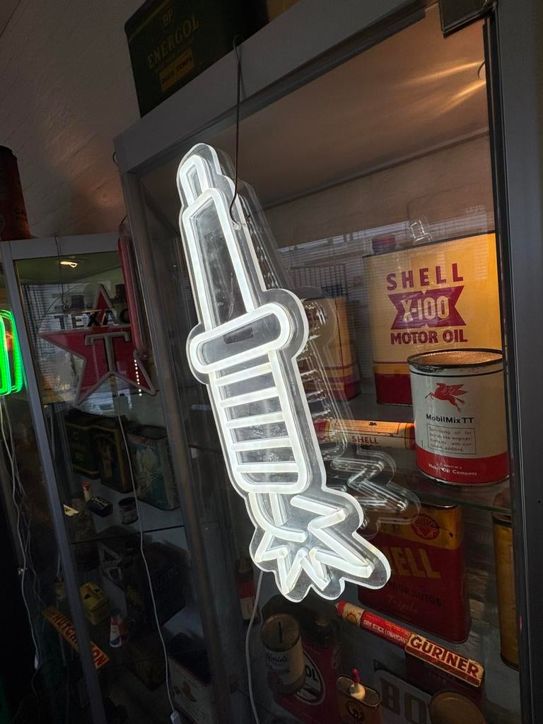 Bougie NeoN reclame verlichting, Verzamelen, Ophalen of Verzenden, Zo goed als nieuw, Lichtbak of (neon) lamp