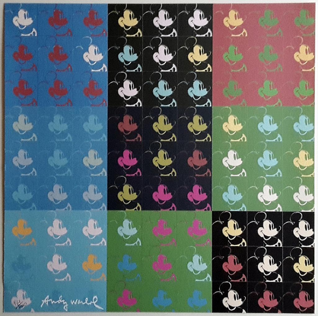 Andy Warhol - Mickey Mouse Multiple - grand format, Antiquités & Art, Envoi