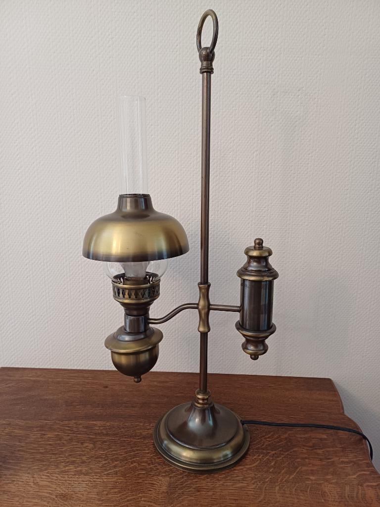 lampe de table lampadaire, Maison & Meubles, Klassiek, Verre, Comme neuf, Enlèvement