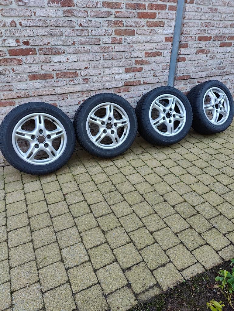 Originele Porsche velgen mét winterbanden, Ophalen, Gebruikt, 16 inch, Banden en Velgen