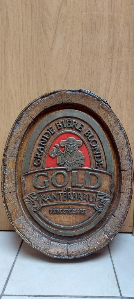 Belle pièce de collection Bière Gold de Kanterbrau, Enlèvement ou Envoi, Comme neuf, Panneau, Plaque ou Plaquette publicitaire