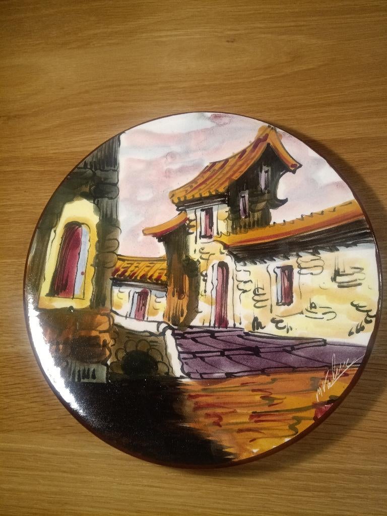 Decoratieve wandplaat gesigneerd door Mr. Valero vintage, Antiek en Kunst, Ophalen of Verzenden