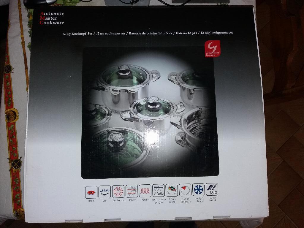 Authentic Master Cookware 12 pc cookware set, Ophalen, Nieuw, Keramische plaat