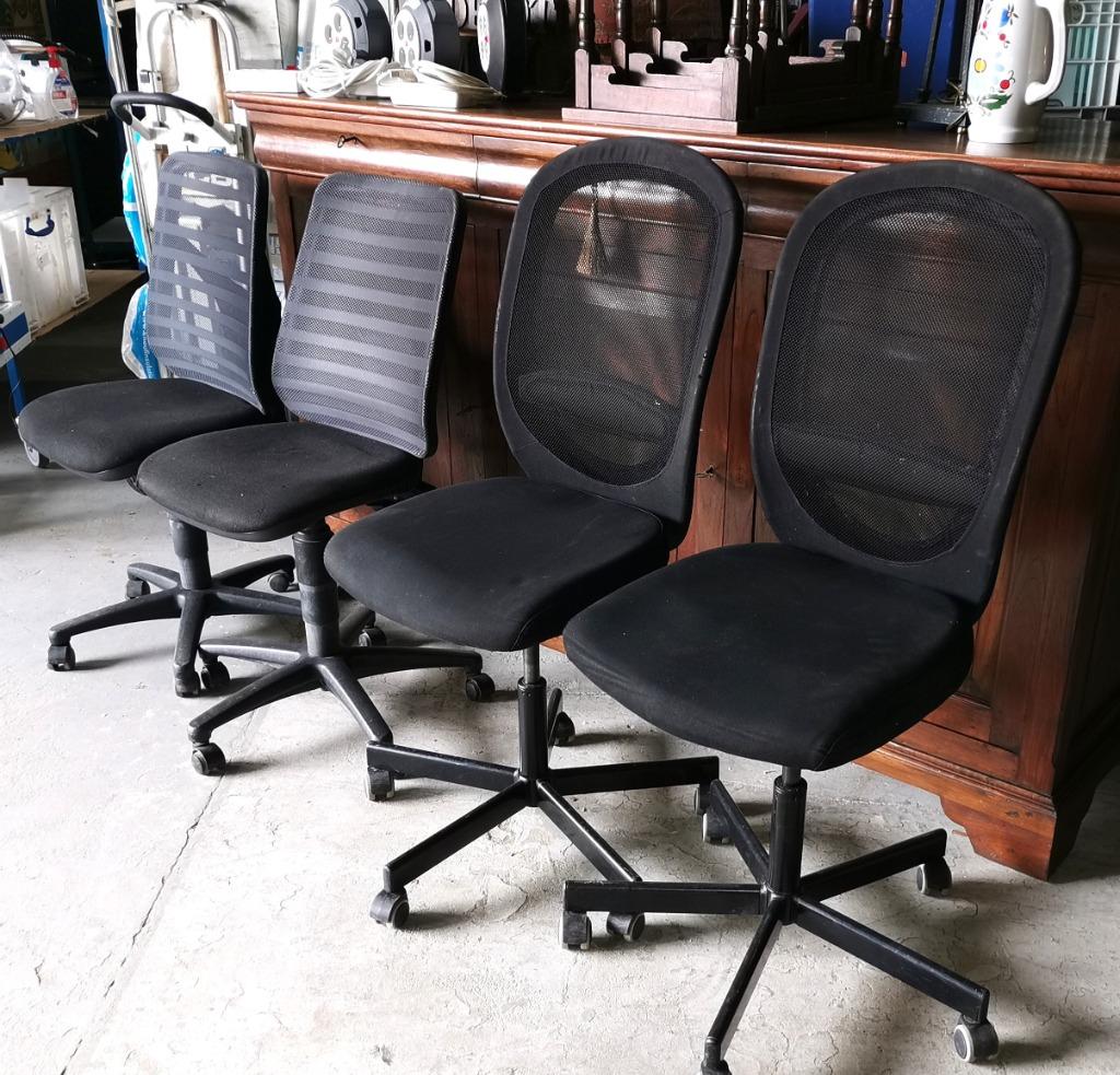 4 stevige Ergonomische bureaustoelen met afneembare hoes, Huis en Inrichting, Bureaustoelen, Gebruikt, Bureaustoel, Zwart, Ergonomisch