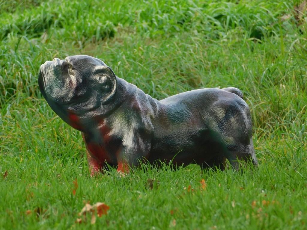 Statue de bouledogue - multicolore - polystone, Enlèvement ou Envoi, Synthétique, Animal