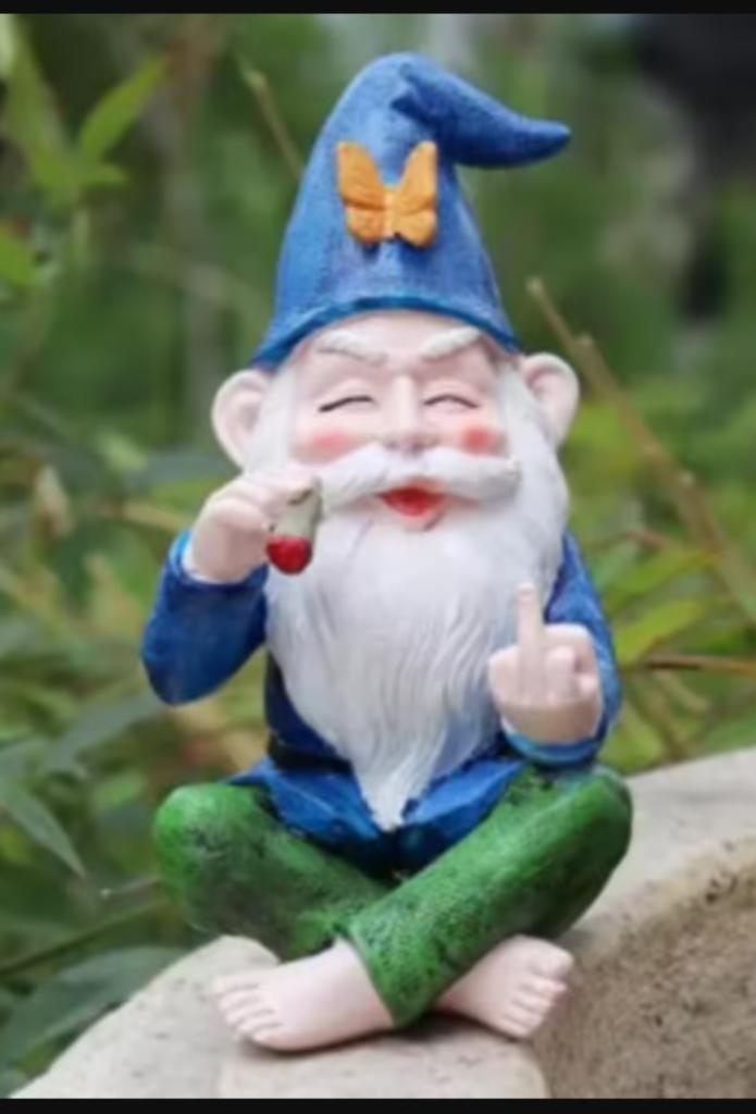 Belle statue de jardin Smoking Leprechaun bleue (15 cm), Enlèvement ou Envoi, Neuf