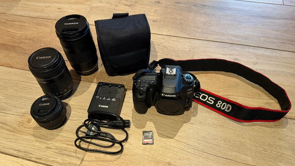 Complete Canon EOS 80D Set, TV, Hi-fi & Vidéo, Appareils photo numériques, Utilisé, Reflex miroir, Canon, Sans zoom optique, Enlèvement