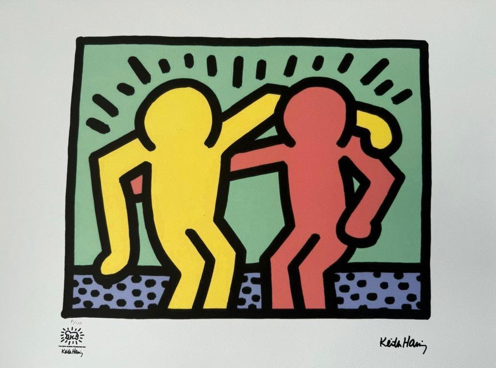 Keith Haring - Best Buddies, Antiek en Kunst, Ophalen of Verzenden