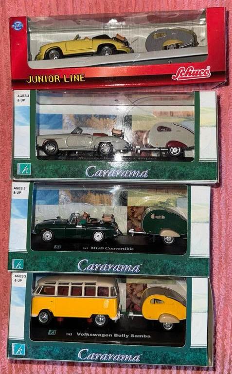 Car & Caravan Diecast Lot (4), Enlèvement ou Envoi, Comme neuf, Schuco