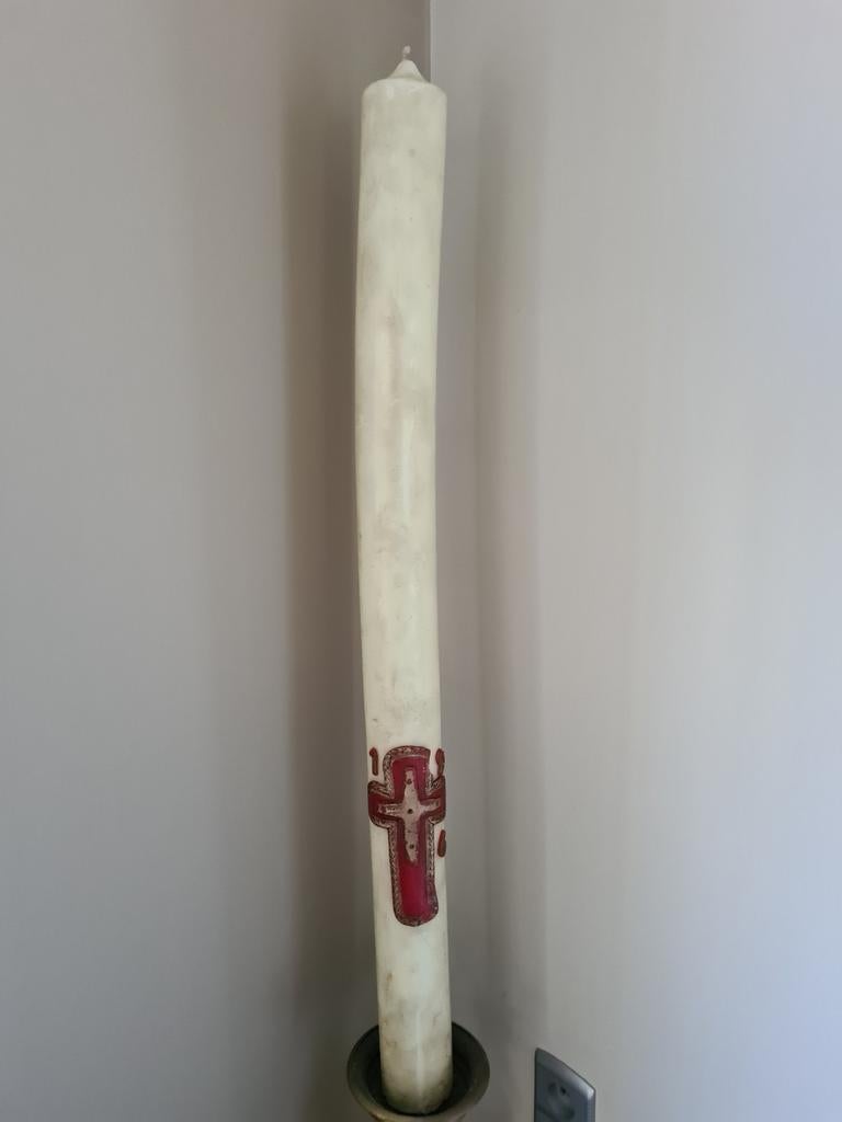 Paaskaars 8 jaartal 19X6 grote kaars, Huis en Inrichting, Woonaccessoires | Kandelaars en Kaarsen, Nieuw, Kaars, 75 cm of meer