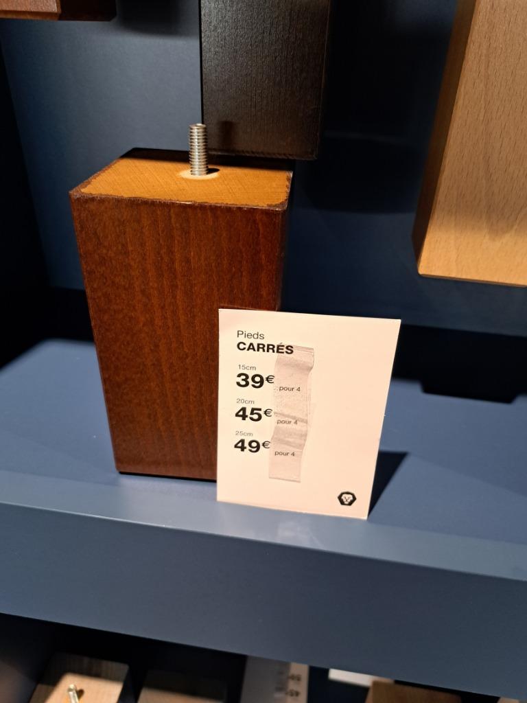 pieds rehausseurs de 14 cm en bois, Maison & Meubles, Canapés | Salons, Comme neuf, Bois, Enlèvement ou Envoi