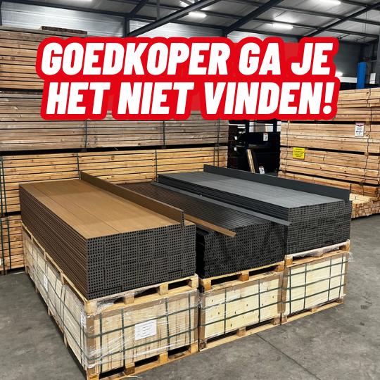 COMPOSIET VLONDERPLANKEN - DUMPPRIJS! €6,95 p/m | OP=OP, Tuin en Terras, Ophalen, Composiet