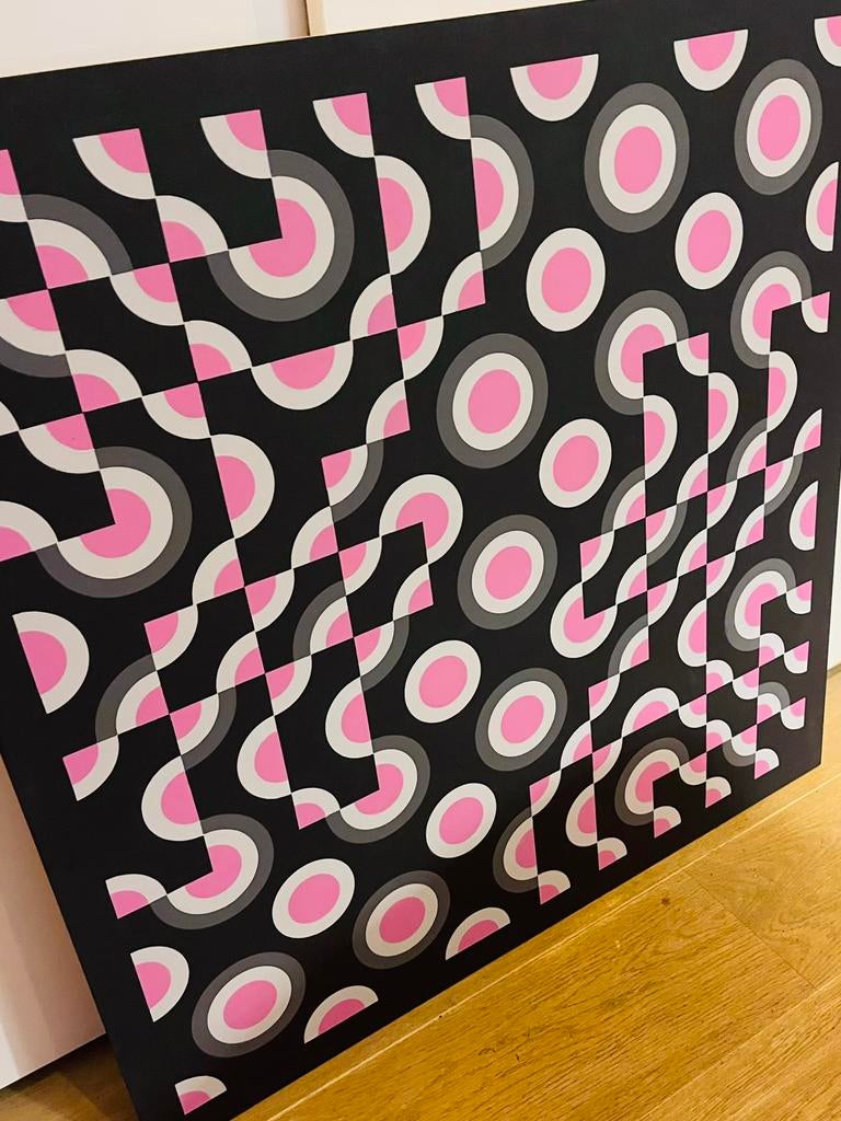 Geometric art painting, Antiek en Kunst, Kunst | Schilderijen | Abstract, Ophalen