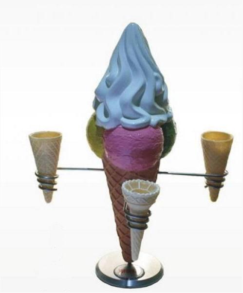 ijsje caroussel 4 ijsjes - polyester softijs schepijs, Verzamelen, Merken en Reclamevoorwerpen, Nieuw, Ophalen