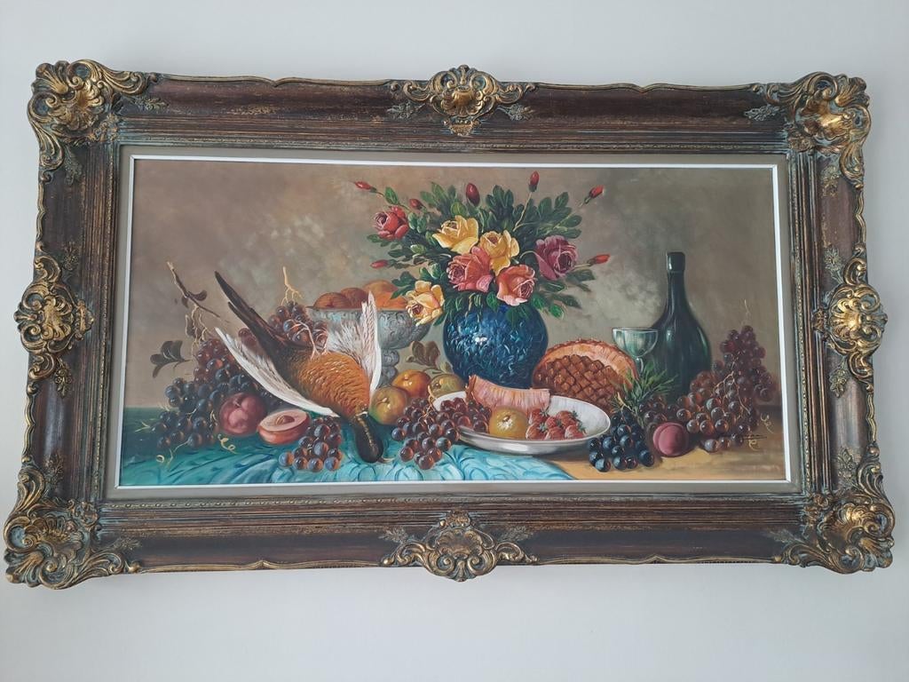 Oud schilderij afmetingen 1,46 m x 0.83 m, Antiek en Kunst, Ophalen