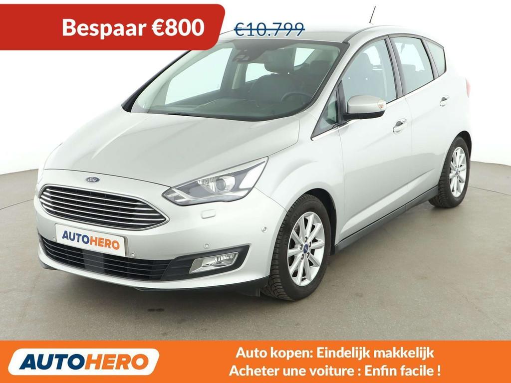 Ford C-MAX 1.5 EcoBoost Titanium (bj 2017, automaat), Auto's, 149 g/km, Leder, 5 zetels, 5 deurs